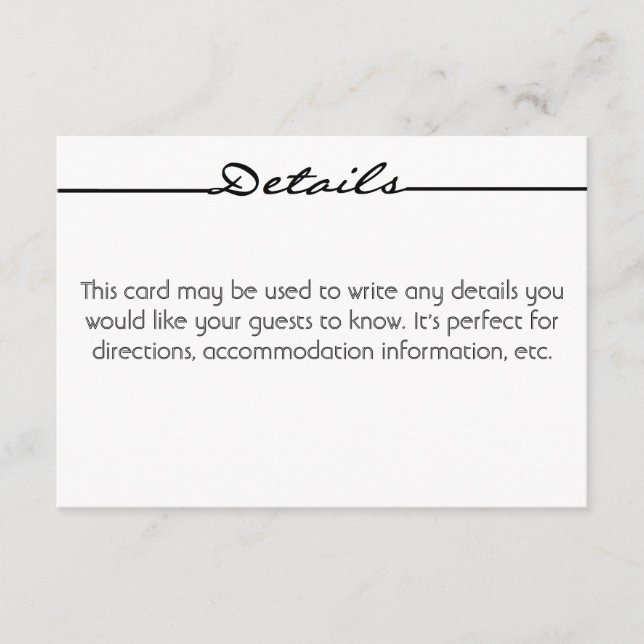 "Scribbles" Informationskort Tilläggskort (Framsida)