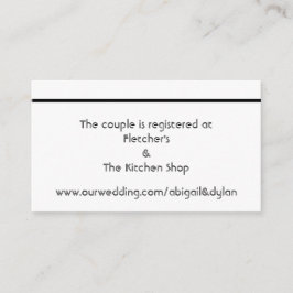 "Scribbles"-registreringskort för Bröllop Tilläggskort