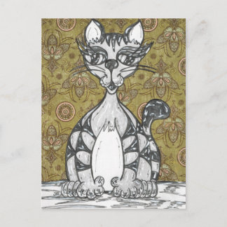 Scribby Cat 4 Vykort