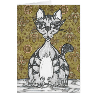 Scribby katt 4 hälsningskort