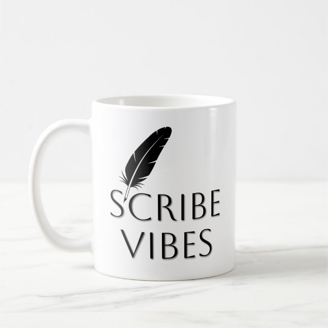 Scribe Vibes Author Writer Poet  Kaffemugg (Vänster)