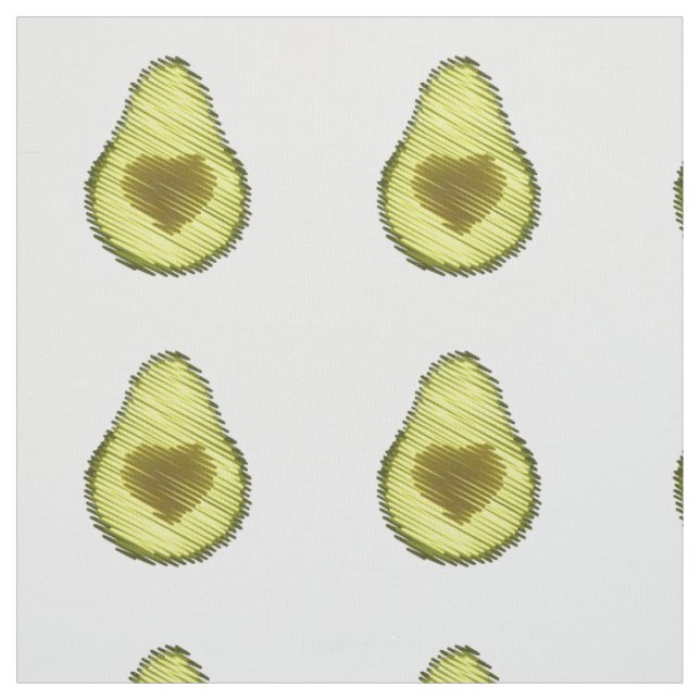 Scribged Avocado Kärlek Tyg (Provkarta)