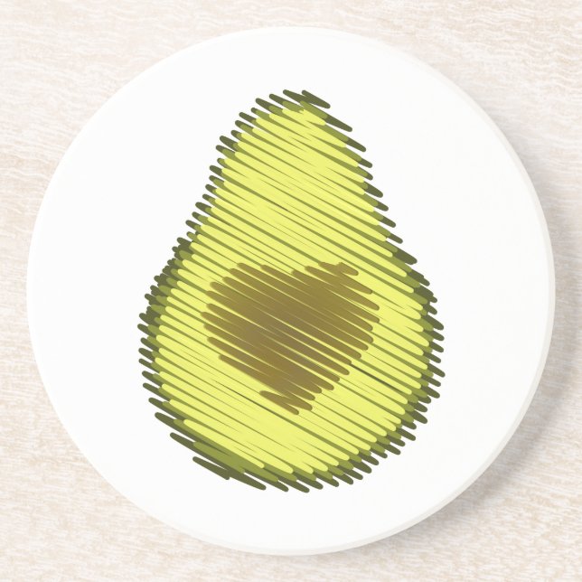 Scribged Avocado Kärlek Underlägg (Framsidan)