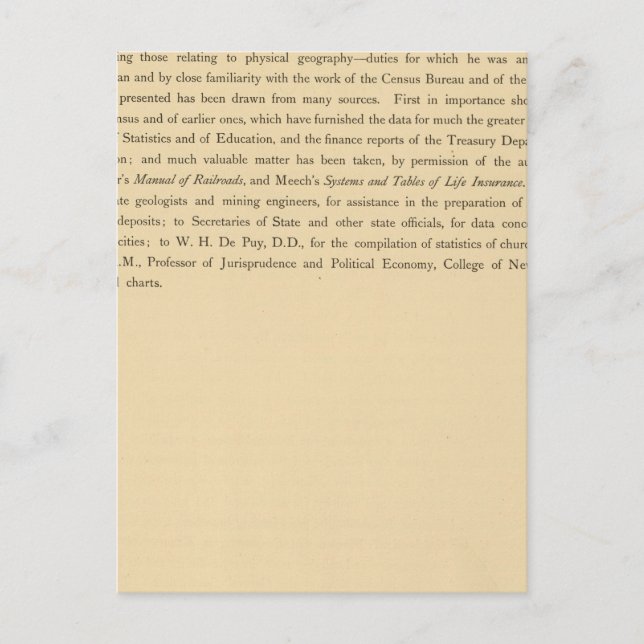 Scribners statistiska atlas vykort (Framsida)