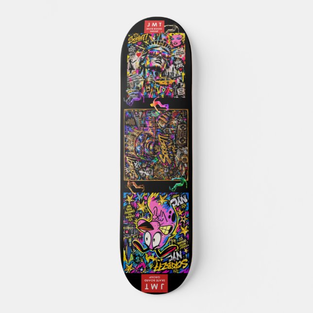 SCRIBZ 77.    NY   MINI SKATEBOARD BRÄDA 18,5 CM (Framsida)