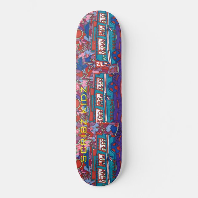 SCRIBZ KIDZ SKATEBOARD / JMT SKATEBOARDS USA (Framsida)