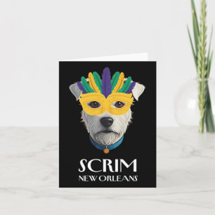 Scrim Hund New Orleans Funny Mardi Gras Kort