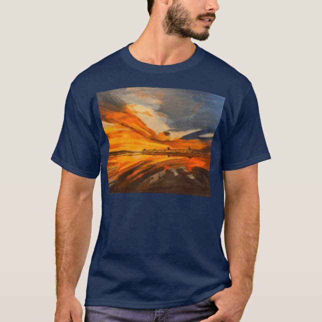 Scripps Pier, La Jolla T Shirt (Framsida)