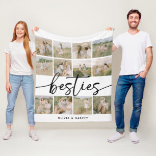 Script Besties Fotokollage Personligt Fleecefilt