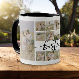 Script Besties Fotokollage Personligt Mugg