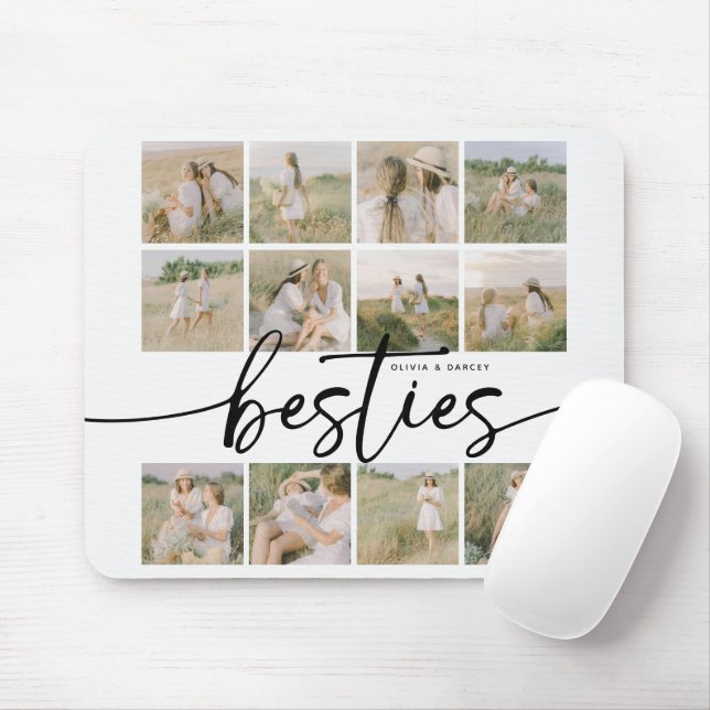 Script Besties Photo Collage Personalized Musmatta (Med mus)