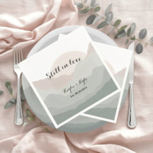 Script Boho Watercolor Berg Årsdag 