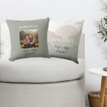 Script Boho Watercolor Mountain Keepsake Pillow Kudde<br><div class="desc">This earth tone personalizable pillow is perfect for anniversary, newlyweds, and engagement gifts. To make this your own, select the "personalize this template" and type in your personal information. The coordinating keepsake photo pillow can be found at the following link: https://www.zazzle.com/personalized_anniversary_photo_keepsake_throw_pillow-256153478055891949 If you have questions or would like something designed...</div>