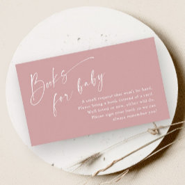 Script Bokar för Flicka Baby Shower Tilläggskort