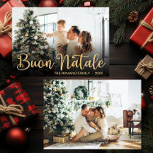 Script Buon Natale Photo Holiday Card