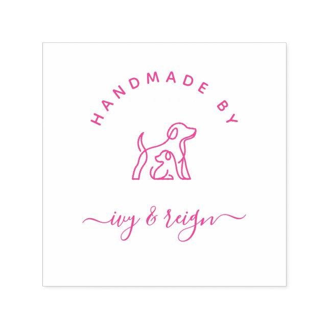  Script Custom logo Handmade by  Självfärgande Stämpel (Design)