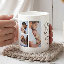 Script Första Fars Dagen Fotokollagepresent Kaffemugg