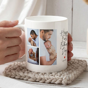 Script Första Fars Dagen Fotokollagepresent Kaffemugg