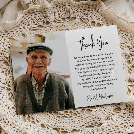 Script Funeral Photo Sympathy Tack Kort