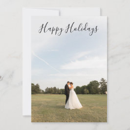 Script Happy Holidays Photo Card Julkort