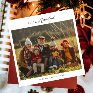 Script Hispanic Feliz Navidad Photo jul Julkort