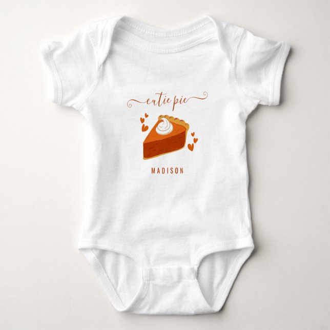 Script Little Cutie Pumpkin Paj Slice T Shirt (Framsida)