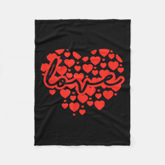 Script Love Heart Of Hearts Valentine's Day Fleecefilt