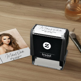 Script Makeup Studio Name Return Address Phone Självfärgande Stämpel