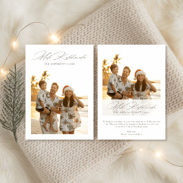 Script Mele Kalikimaka Tropisk Familjefoto Julkort