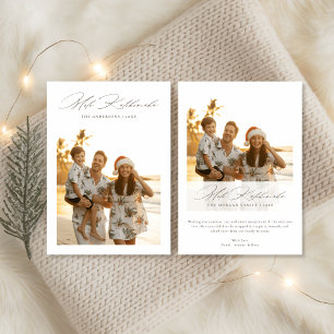 Script Mele Kalikimaka Tropisk Familjefoto Julkort