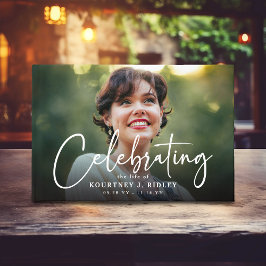 Script Memorial Photo & Message Sympathy  Gästböcker