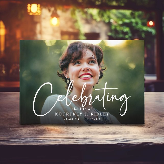 Script Memorial Photo & Message Sympathy  Gästböcker (Skapare uppladdad)