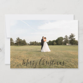 Script Merry Christmas Photo Card Julkort