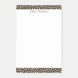 Script Mini Brun prickig  Post-it Block
