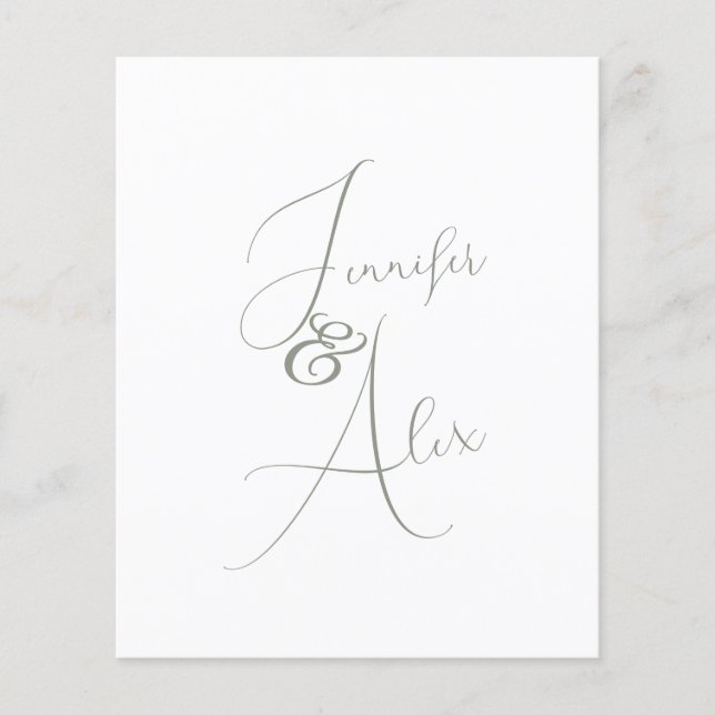 Script Minimalist Photo Collage Thank You Cards (Framsida)