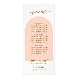 Script Modern ark pink qr-kod logotyp prislista Reklamkort