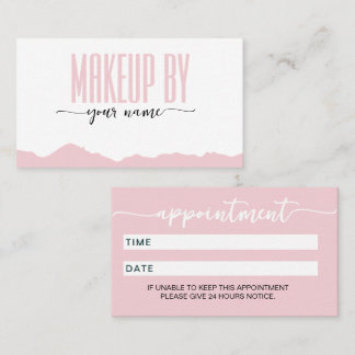 Script Modern Blush Pink and white Tidsbeställning Kort