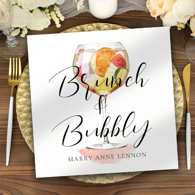 Script Möhippa Brunch Cocktail Napkins Pappersservett (Skapare uppladdad)