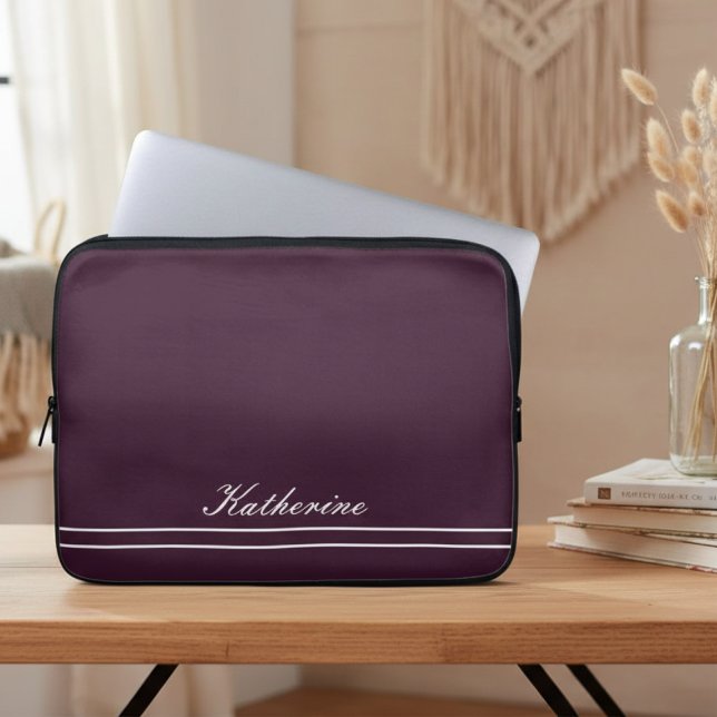 Script Name Minimalist Plum Laptop Fodral (Skapare uppladdad)