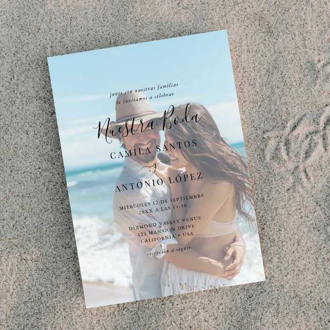 Script Nuestra Boda | Fotografibröllop på spanska  Inbjudningar (Skapare uppladdad)
