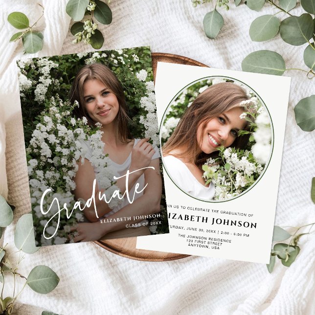 Script Photo Graduation Party  Inbjudningar (Skapare uppladdad)