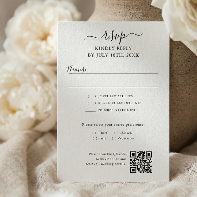 Script QR Code Modern Wedding OSA Kort (Skapare uppladdad)
