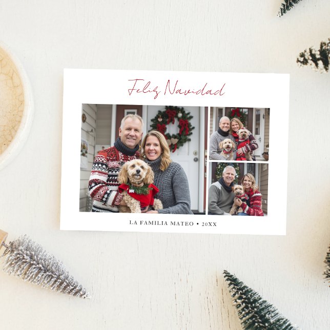 Script Red Feliz Navidad 3 Photo Spain jul Julkort (Skapare uppladdad)