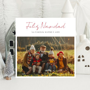 Script Red Feliz Navidad Photo Spain jul Julkort