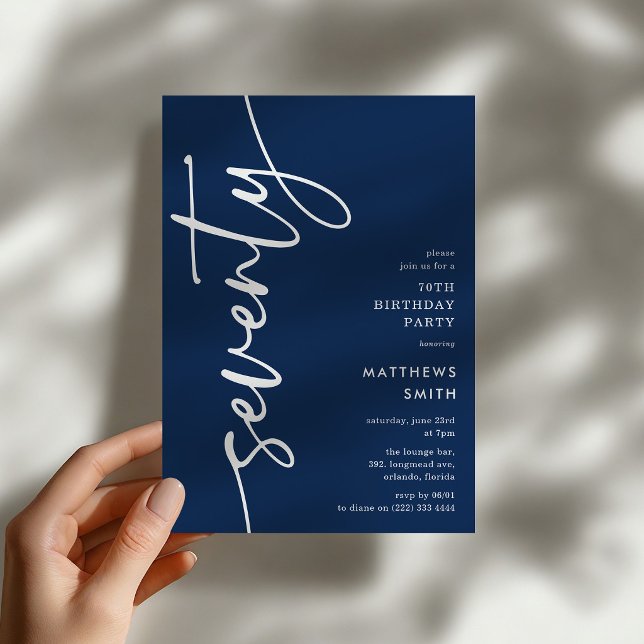 Script Seventy' 70th Birthday Inbjudningar (Skapare uppladdad)