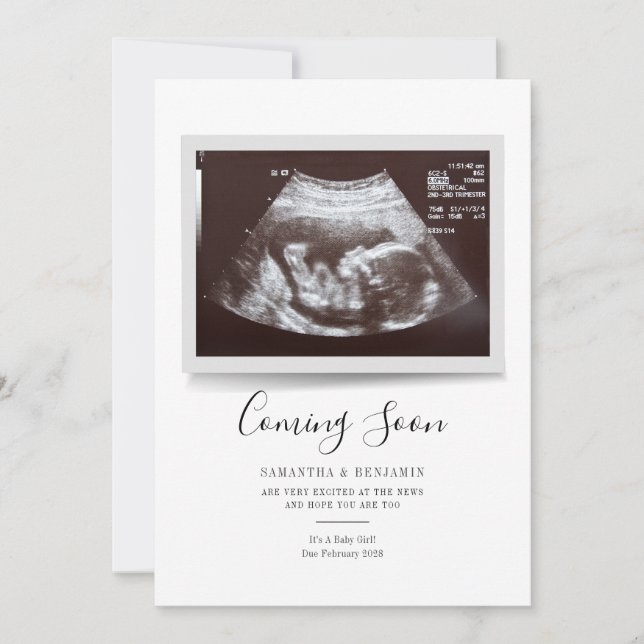 Script Sonogram Kommer Snart Graviditetsannonserin (Framsida)