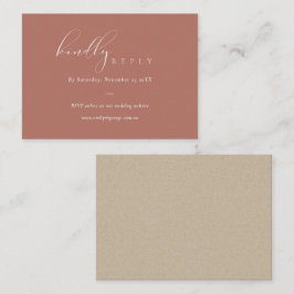 Script Terracotta Online Bröllopswebbplats RSVP Tilläggskort