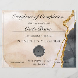 Script Watercolor Rosa Black Guld Marble Award Awa