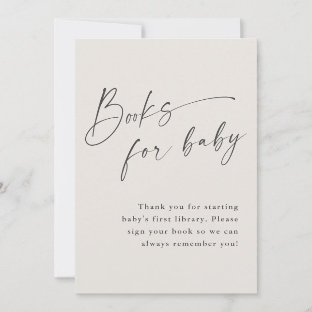 Scriptböcker för baby Neutral baby shower-skylt Inbjudningar (Framsida)