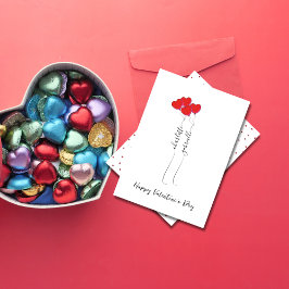 Scripted Name With Heart Balloon Valentine's Day  Julkort